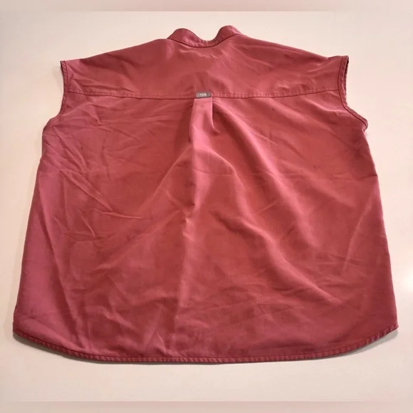 Figs Womens Rafaela Oversized Scrub Top Madarin Collar Mauve Size Large - Picture 2 of 9